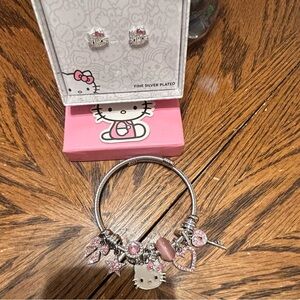 Hello Kitty bracelet and earrings set